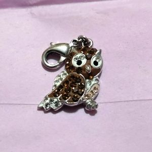 Silver Plated Owl Charm for Bracelets or other